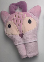 Custom Made 100% Cotton Deer Pattern Baby Girl Bath Towel