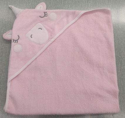 Oeko-tex certificated cotton soft unicorn design baby hooded towel for kids